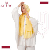 Chiffon Plain Scarf - Canary Yellow